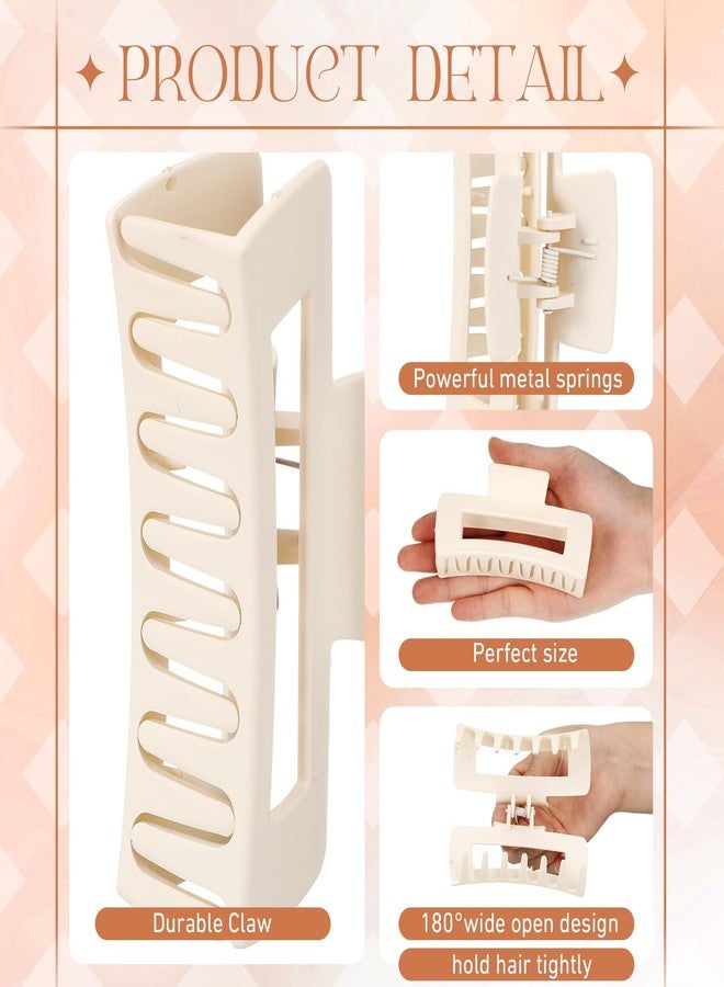 XunYee 100 Pcs Hair Claw Clips Bulk Large Square Jaw Headwear Clips Set for Women Nonslip Rectangle Hair Accessories Clip for Girl Women Gifts Beauty(4.1'',Classic Colors) - Image 3